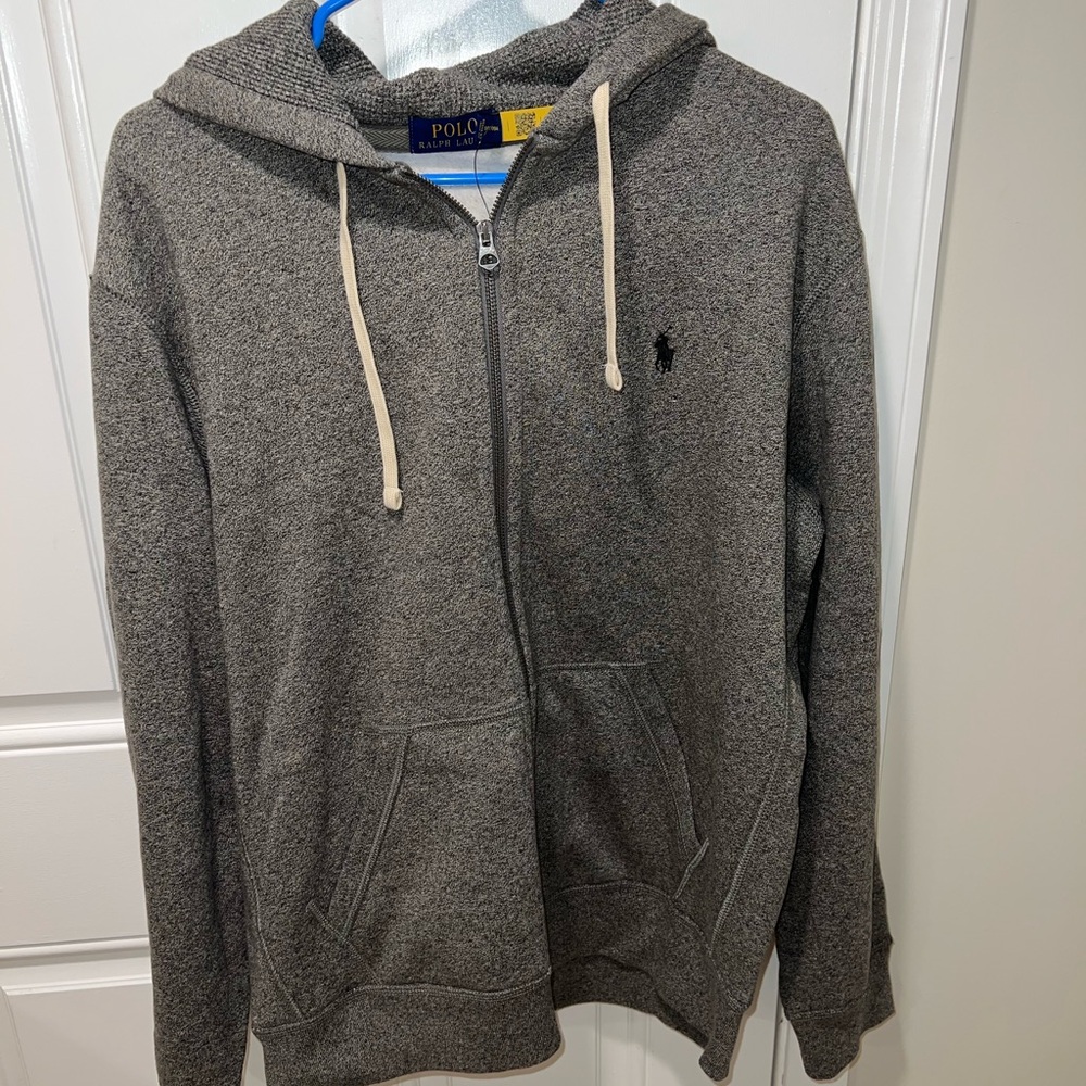 Ralph Lauren Men's Zip-Up Sweater in Gray
